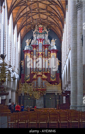 Die Orgel in Sint-Bavokerk (St. Bavo Churchl), Haarlem, Niederlande Stockfoto