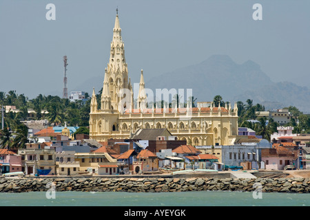 Christian Church an der Küste in Kanyakumari Südindien Stockfoto