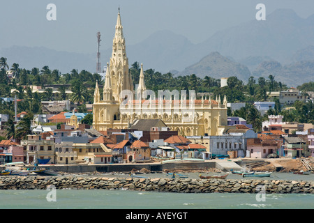 Christian Church an der Küste in Kanyakumari Südindien Stockfoto