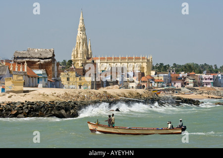 Christian Church an der Küste in Kanyakumari Südindien Stockfoto
