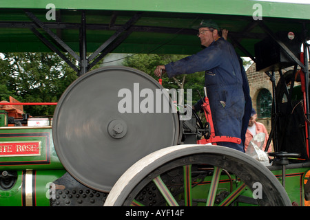 eine Dampfwalze Aveling Porter Stockfoto