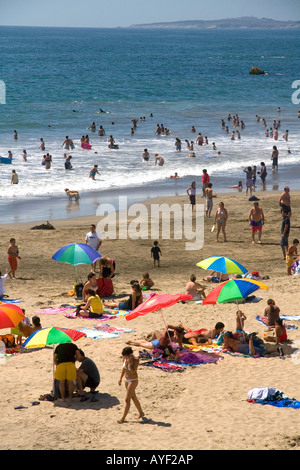 Strand-Szene am Concon am Pazifik in Chile Stockfoto