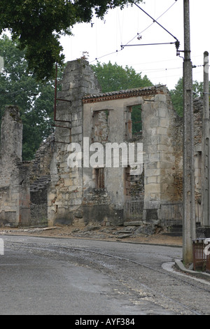 Oradour Sur Glane erhalten Limousin Dorf Schauplatz WW2 Nazi-SS-Massakers Frankreich Stockfoto