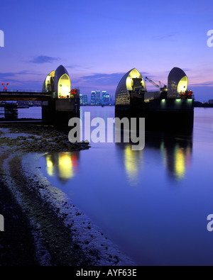 Thames Flood Barrier, Silvertown, London, Großbritannien Stockfoto