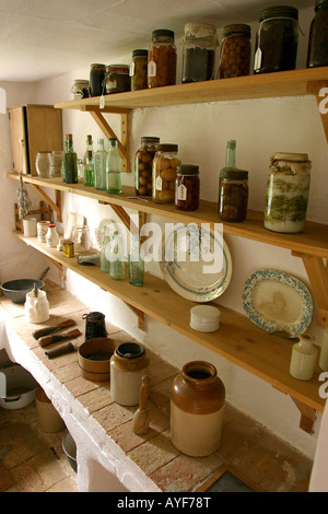 UK Norfolk Broads Ludham Kröte Loch Cottage Museum Speisekammer Stockfoto