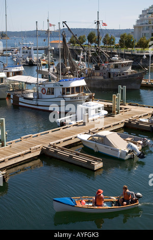 Waterfront Plaza Nanaimo Vancouver Island Kanada-Pionier Stockfoto