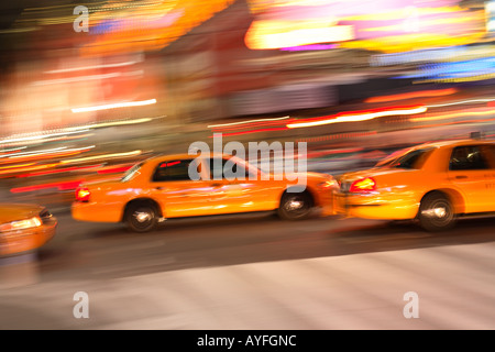 Taxis in Times Square, New York City Stockfoto