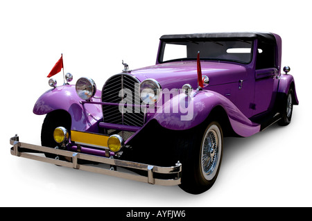 Lila Bugatti Typ 41 Royale Oldtimer 1927-1933 Stockfoto