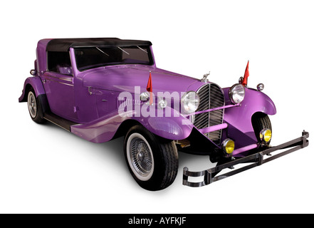 Lila Bugatti Typ 41 Royale Oldtimer 1927-1933 Stockfoto