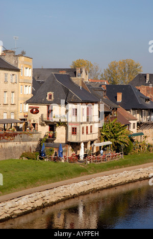 Montignac Lascaux und Vézère Fluss Dordogne Perigord Frankreich Stockfoto