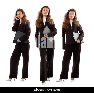 Positiven Geschäftsfrau Ausdrücke Stockfoto