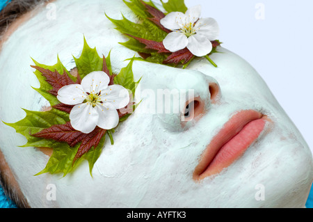 Kosmetische Gesichtsmaske Stockfoto