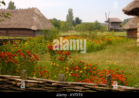 Beautiful summer ancient countryside landscape in Ukraine Stockfoto