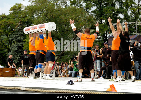 Weltweit starke Nation 2006 ukrainische Team Gewinner Stockfoto