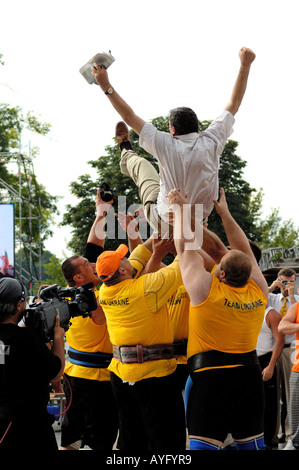 Weltweit starke Nation 2006 ukrainische Mannschaftssieg Stockfoto