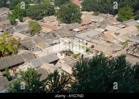 Blick auf Peking Hutongs, Peking China Stockfoto