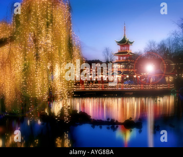 DK - COPENHAGEN: Tivoli Gärten zu Weihnachten Stockfoto