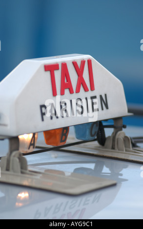 Parisien Taxi (Detail). Paris. Frankreich. Stockfoto