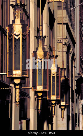 ART-Deco-Lampen Philadelphia PA USA Stockfoto