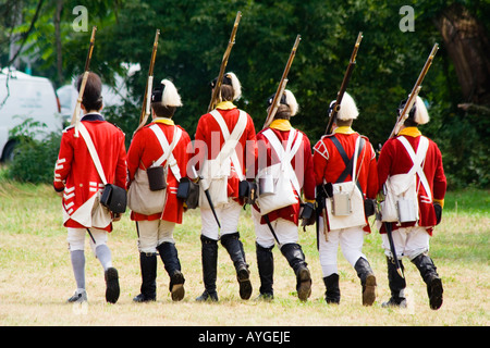 Schlacht von Bennington Triumph für die amerikanischen Kolonisten Vermont Unabhängigkeitskrieg Reenactment Stockfoto