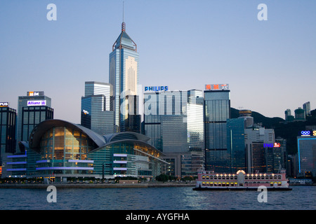Skyline von Hong Kong und HK Convention Centre Hong Kong Island SAR China Stockfoto