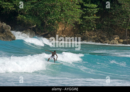 Jamaika Boston Bucht surfer Stockfoto