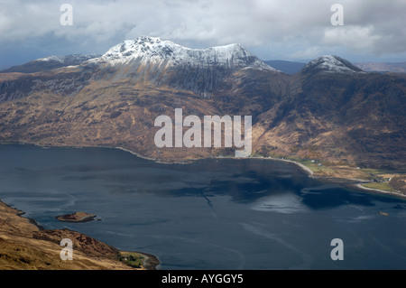 Beinn Sgritheall Loch Hourn aus Ladhar Bheinn Knoydart Schottland Stockfoto