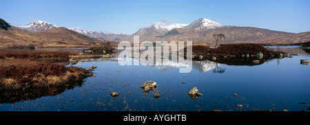 Man Na h Achlaise Rannoch Moor Schottland blickt Clach Leathad Stockfoto