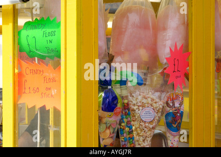 Zuckerwatte für Verkauf Stockfoto