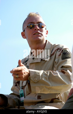 Soldat auf der Luftfahrtmesse in Selfridge Air Force Base Mt Mount Clemens Michigan MI Stockfoto