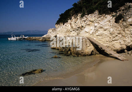 eine kleine Bucht auf der wunderschönen Insel Antipaxos-Griechenland Stockfoto