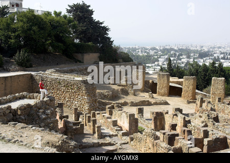 Carthage Ruinen auf Byrsa-Hügel-Tunesien Stockfoto