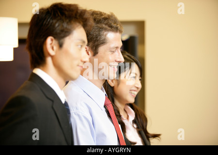 Geschäftsleute in Zeile Stockfoto