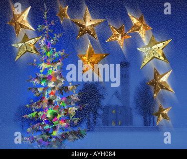 DE - Bayern: Weihnachten im St. Coloman in der Nähe von Schwangau Stockfoto