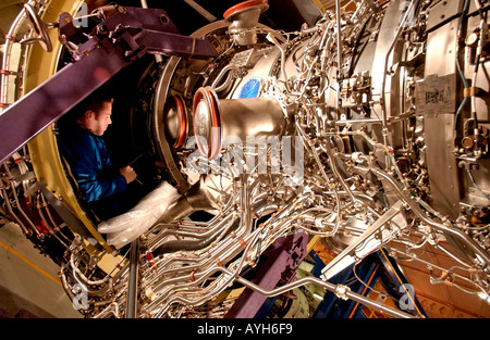 Rolls-Royce Flugmotor Montagewerk. Siehe alle Bamber Rolls-Royce für Komplettset Stockfoto