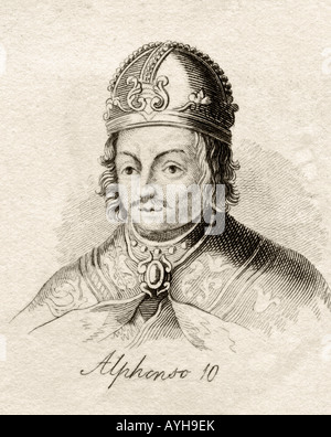 Alfonso X von Kastilien, 1221 - 1284. Spanischer Monarch, König von Kastilien Leon und Galizien Stockfoto