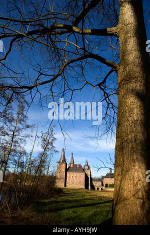 Schloss Hoensbroek in Heerlen Niederlande Grabenlöffel Schloss Hoensbroek in Heerlen Niederlande gegründet 1250 Stockfoto