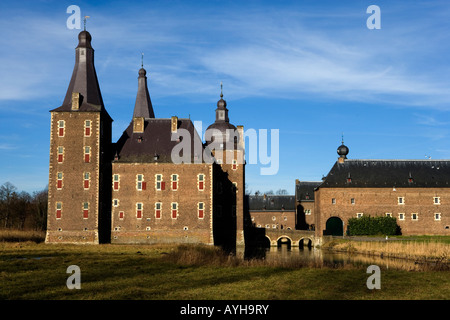 Schloss Hoensbroek in Heerlen Niederlande Grabenlöffel Schloss Hoensbroek in Heerlen Niederlande gegründet 1250 Stockfoto