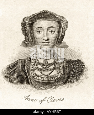 Anne von Kleve, 1515 - 1557. Vierte Ehefrau von Heinrich VIII. Von England. Stockfoto