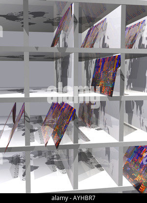 Sie e-Mail-Ordner sortieren organisieren Verbindung FUTURE LOGISTICS Stockfoto