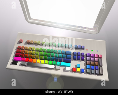 IT Rainbow Computer Tastatur COMPUTING FileSpec kreative Hightech-Image Copyright Lesley Sandles tec2591 Verbindung Stockfoto