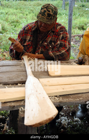 Mistissini Native Reservierung im nördlichen Quebec Cree Menschen & Handwerk Stockfoto