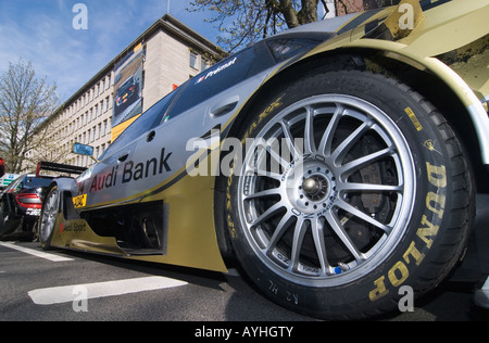 DTM-Präsentation auf der Straße Düsseldorf Deutschland der AUDI A4-Rennwagens von Alexandre Premat FRA Stockfoto