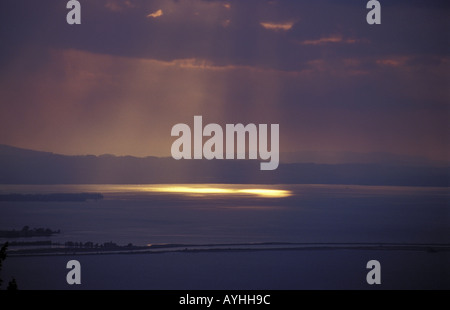 Bodensee Mit Lichtstimmung Bei Hard in Oesterreich Stockfoto