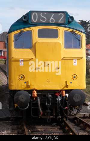 In der Nase eine Klasse 31 Diesellok, eine Art, sobald allgemein in East Anglia. Stockfoto