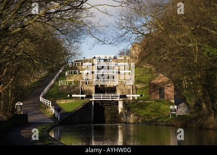 Ein Blick auf Bingley fünf steigen. Stockfoto