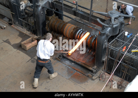 Schmiedeeisen-Walzwerk in Blists Hill viktorianischen Stadt in Telford, Shropshire. Stockfoto