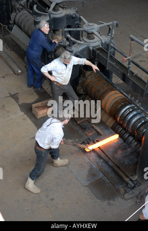 Schmiedeeisen-Walzwerk in Blists Hill viktorianischen Stadt in Telford, Shropshire. Stockfoto