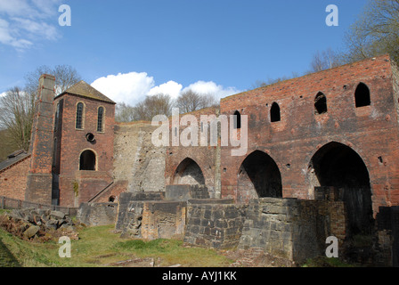 Die alten Hochöfen in Blists Hill viktorianischen Stadt in Telford, Shropshire Stockfoto