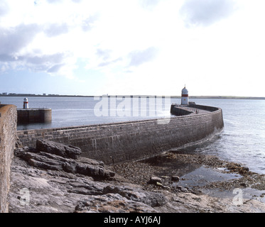 Stein-Hafen-Mole, Castletown, Isle Of Man Stockfoto